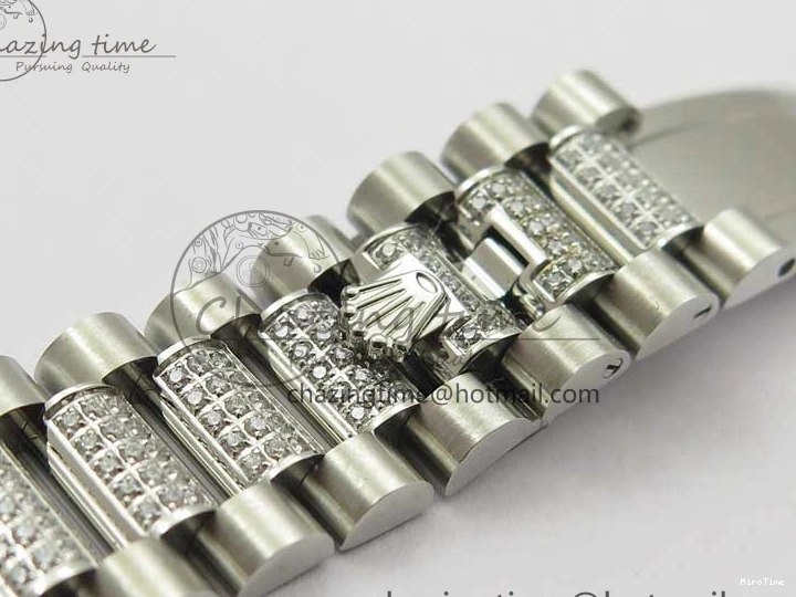 MiroTime 0521 Day-Date 36mm 128239 SS Crystal BP Best Edition Blue Crystal Marker Dial on SS President Bracelet A OdorResistant 2677